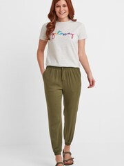 Tog24 Womens Green Notton TENCEL Regular Trousers - Image 1 of 4