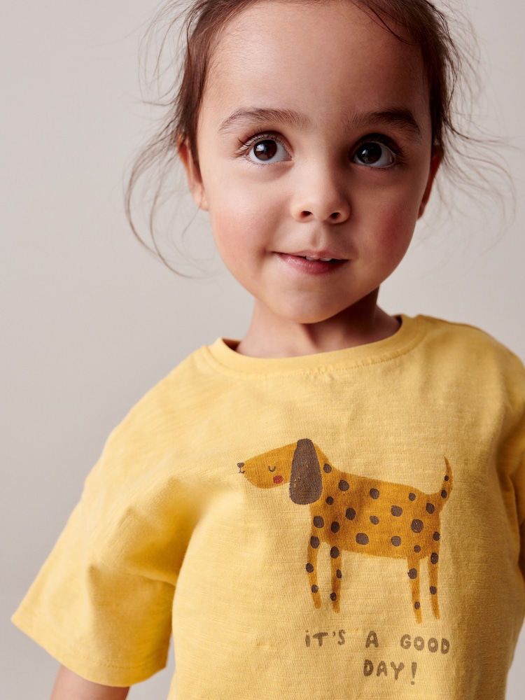 Yellow Dog Short Sleeve T-Shirt (3mths-7yrs) - Image 1 of 7