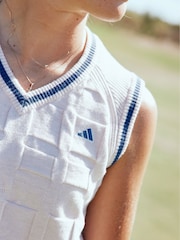 adidas Golf Womens Go-To White Sweater Vest - Image 2 of 7
