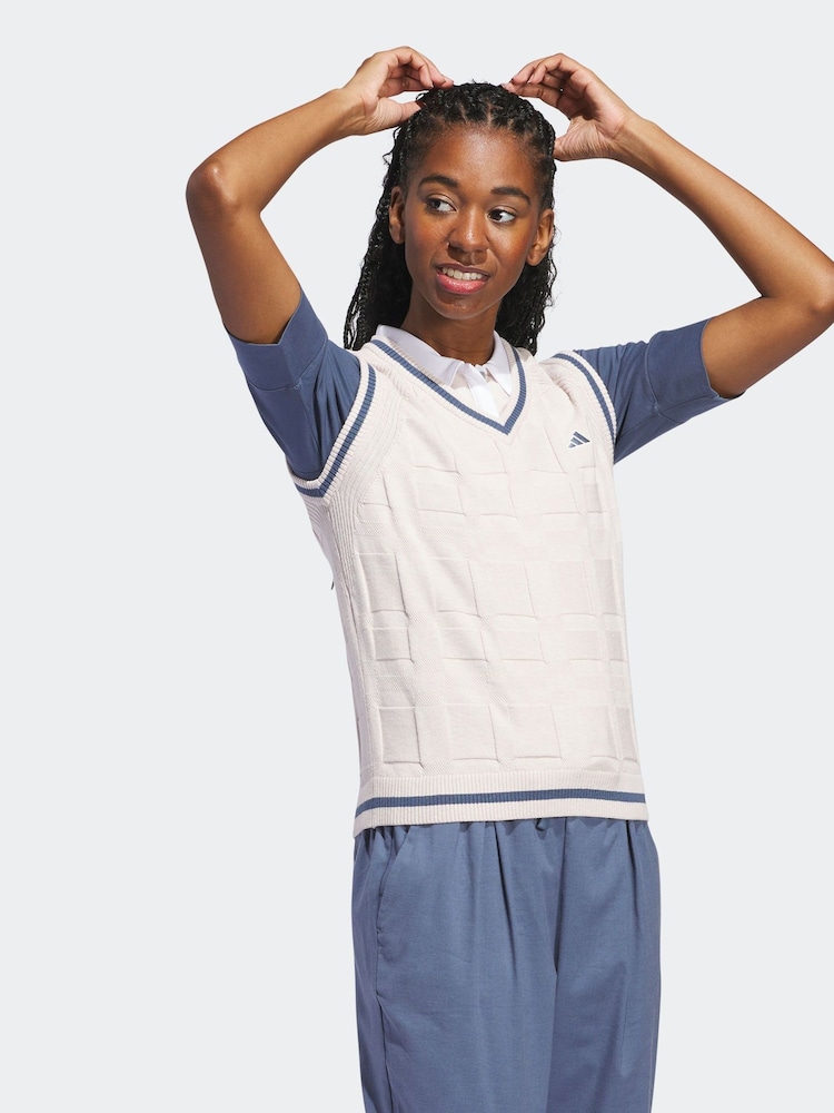 adidas Golf Womens Go-To White Sweater Vest - Image 5 of 7