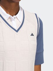 adidas Golf Womens Go-To White Sweater Vest - Image 6 of 7