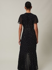 Phase Eight Silver Metallic Petite Brielle Shimmer Maxi Dress - Image 2 of 7