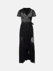 Phase Eight Silver Metallic Petite Brielle Shimmer Maxi Dress - Image 7 of 7