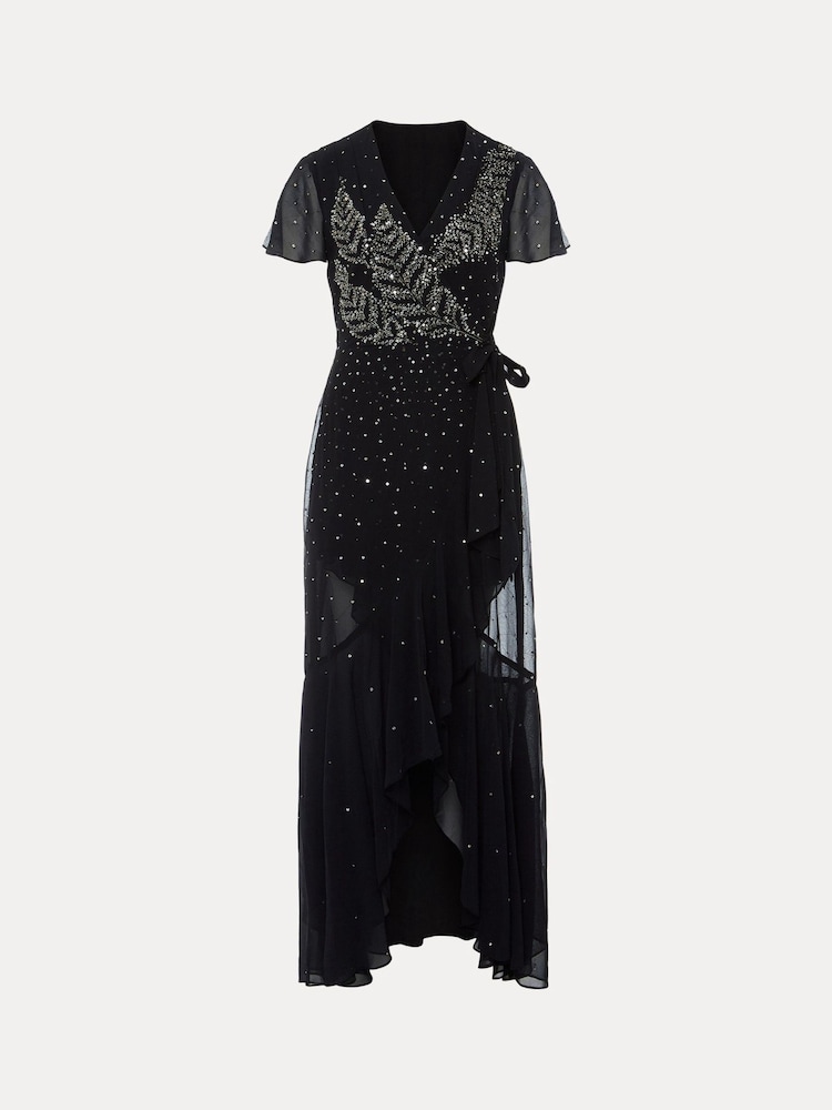 Phase Eight Silver Metallic Petite Brielle Shimmer Maxi Dress - Image 7 of 7