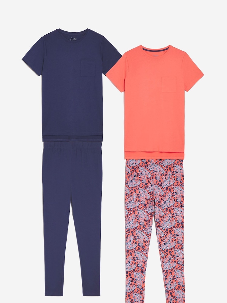 Simply Be Blue Pretty Secrets Value Leggings Set 2 Pack - Image 5 of 8