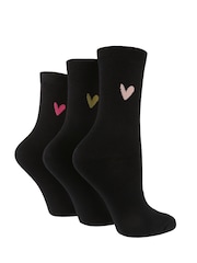 Caroline Gardner Black Signature Heart Socks - Image 1 of 3