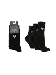 Caroline Gardner Black Signature Heart Socks - Image 3 of 3