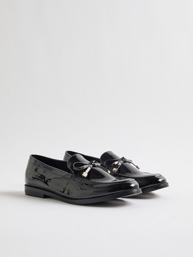 Mocassins à nœud en similicuir River Island Coupe large - Image 2 de 6