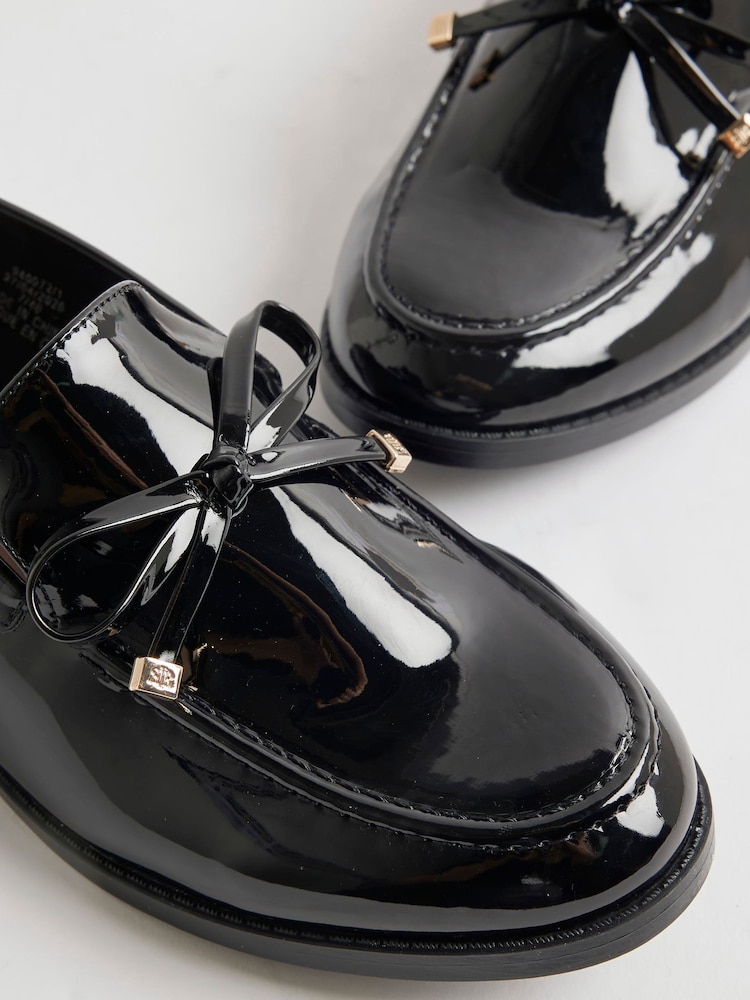 Mocassins à nœud en similicuir River Island Coupe large - Image 6 de 6