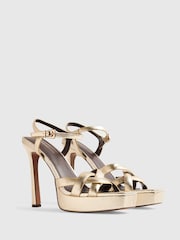 River Island ツイストストラップ プラットフォーム ヒールサンダル - 画像 3 / 6