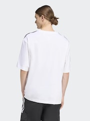 adidas Originals White Adicolor 3 Stripes Oversized T-Shirt - Image 2 of 6