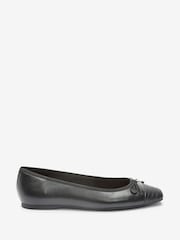 Noir - Ballerines Forever Comfort® en cuir à bout carré - Image 2 of 5
