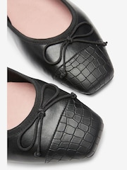 Noir - Ballerines Forever Comfort® en cuir à bout carré - Image 5 of 5