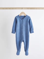 Blue Baby Cotton Sleepsuits 5 Pack (0-2yrs) - Image 6 of 15
