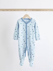 Blue Baby Cotton Sleepsuits 5 Pack (0-2yrs) - Image 8 of 15
