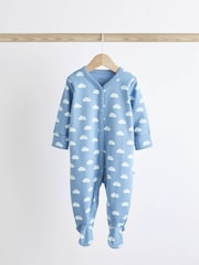 Blue Baby Cotton Sleepsuits 5 Pack (0-2yrs) - Image 9 of 15