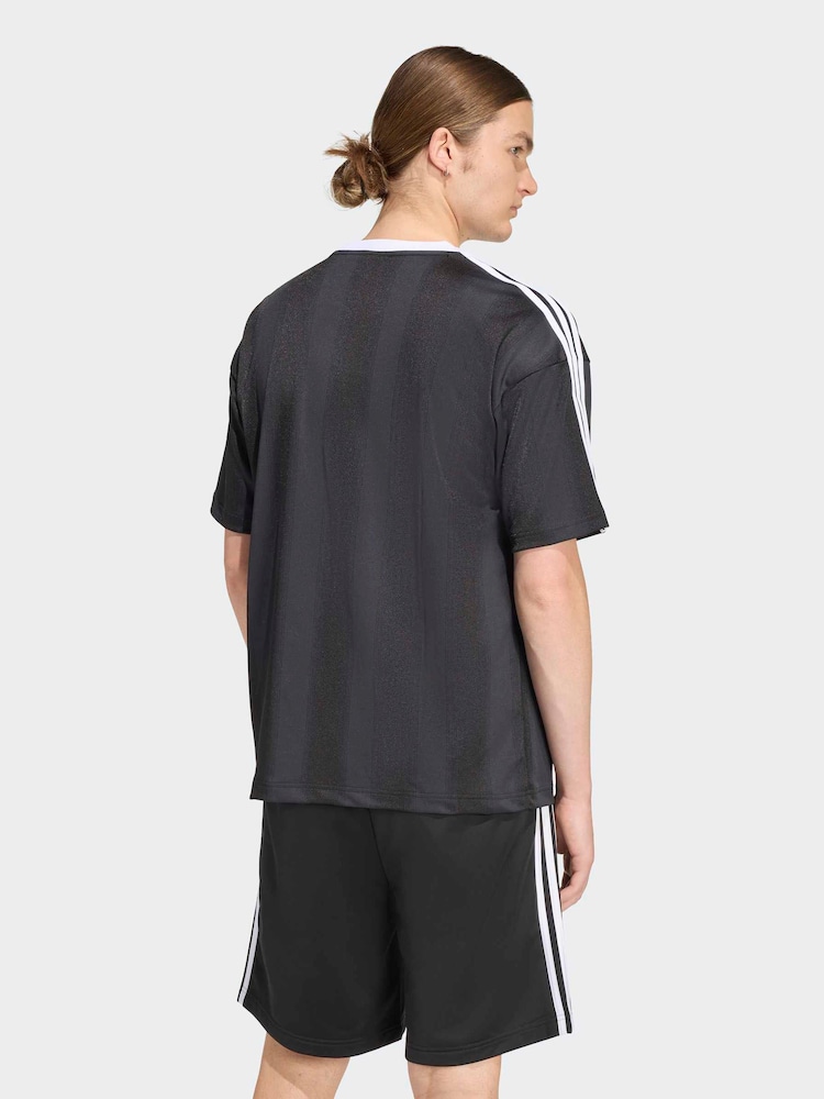 adidas Originals Black Adicolor Jacquard Jersey - Image 2 of 6 adidas Originals Black Adicolor Jacquard Jersey - Image 2 of 6