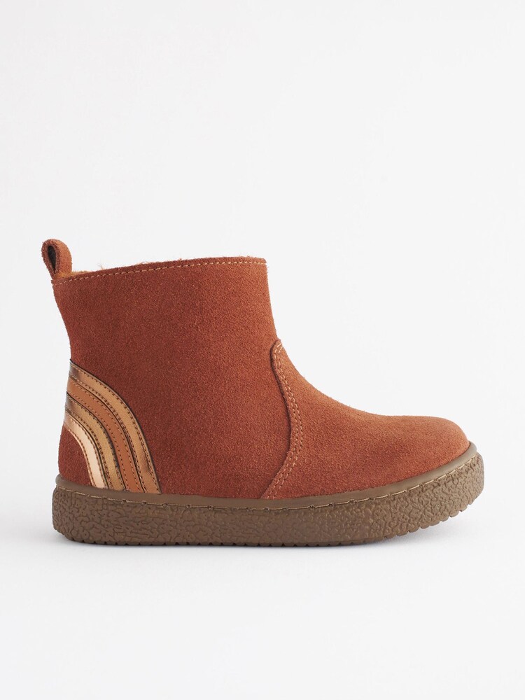 Tan Brown Wide Fit (G) Suede Chelsea Boots - Image 2 of 5