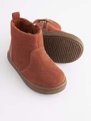 Tan Brown Wide Fit (G) Suede Chelsea Boots - Image 4 of 5