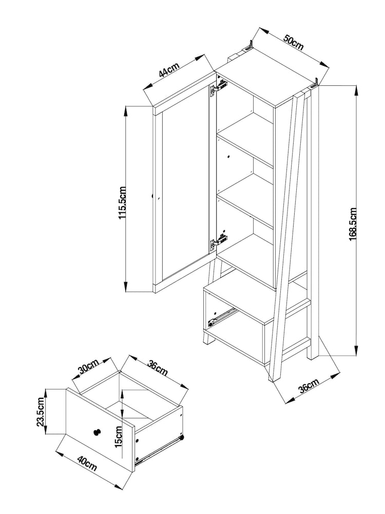 Chalk Malvern Full Length Storage Mirror - Image 7 of 7