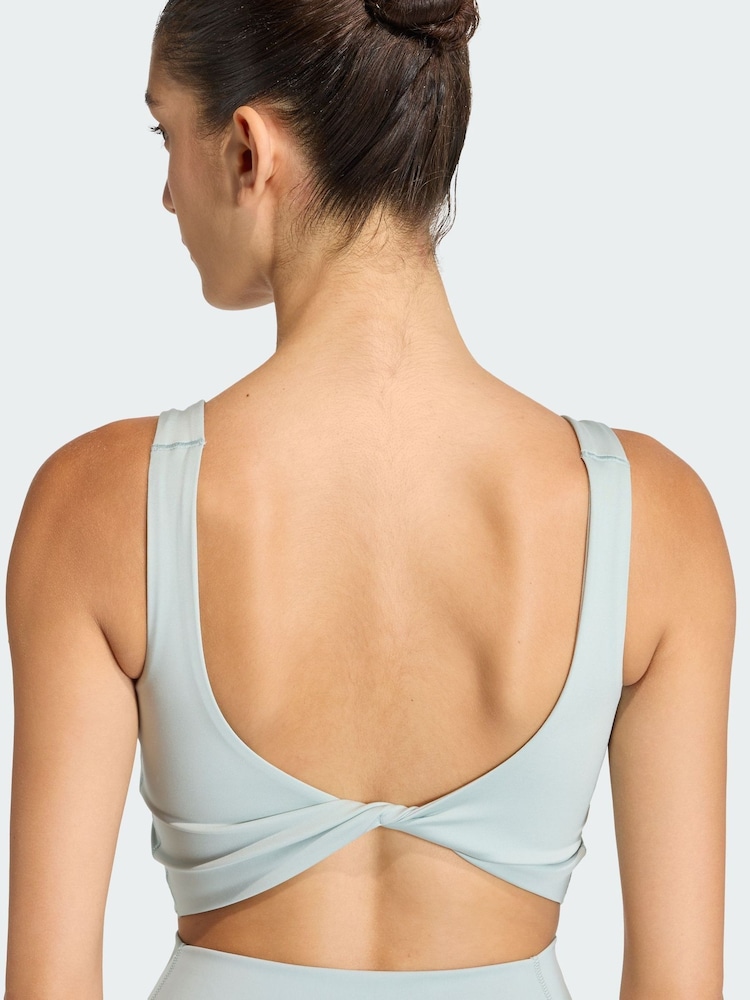 adidas Green Power Light Support Bra Tank Top - Image 2 of 7 adidas Green Power Light Support Bra Tank Top - Image 2 of 7