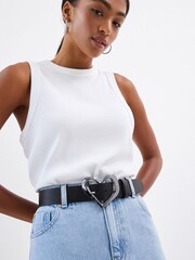 Black Heart Buckle Belt - Image 1 of 6