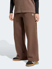 adidas Originals Brown Essentials Wide Leg Joggers Fleece - Image 1 of 7