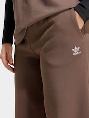 adidas Originals Brown Essentials Wide Leg Joggers Fleece - Image 4 of 7