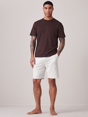 Grey/Sage Green Texture Lightweight Joggers Shorts 2 Pack - Image 4 of 15