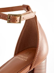 Tan Brown Forever Comfort® Square Toe Platform Heel Shoes - Image 6 of 6