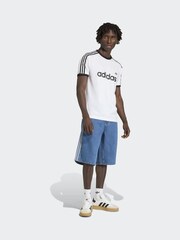 adidas Originals Blue Firebird Adicolor Denim Shorts - Image 3 of 6