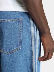 adidas Originals Blue Firebird Adicolor Denim Shorts - Image 5 of 6