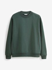 Green Regular Fit Jersey Cotton Rich Crew Sweatshirt - Image 6 of 8