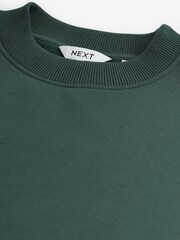 Green Regular Fit Jersey Cotton Rich Crew Sweatshirt - Image 7 of 8