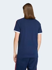 adidas Originals Blue 3-Stripes T-Shirt - Image 2 of 6