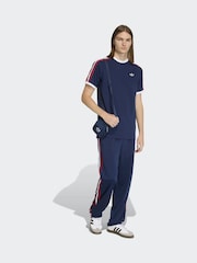 adidas Originals Blue 3-Stripes T-Shirt - Image 3 of 6