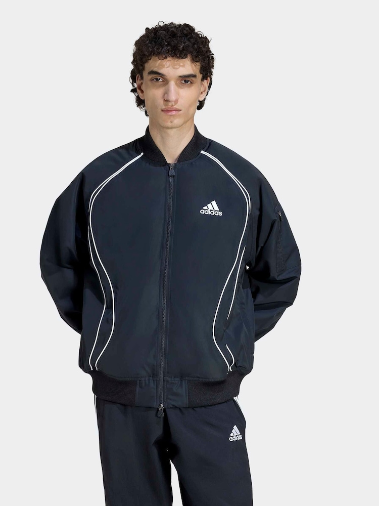 adidas Originals Black Teamgeist Padded Jacket - Image 1 of 5 adidas Originals Black Teamgeist Padded Jacket - Image 1 of 5