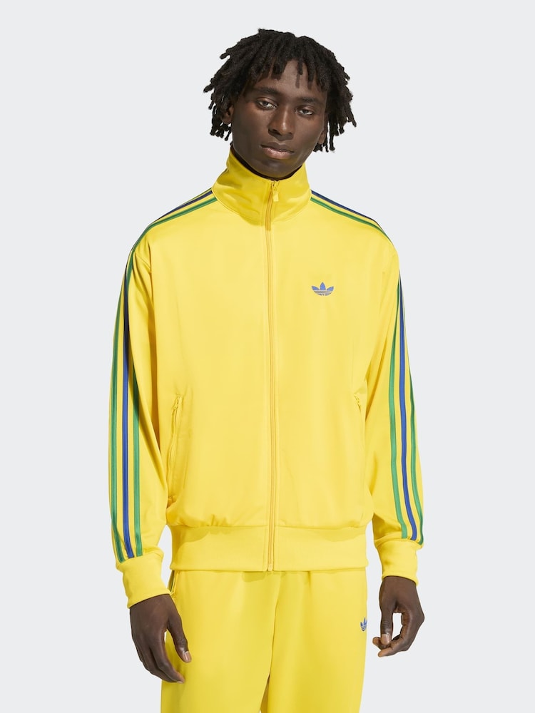 adidas Originals Yellow Firebird Track Top - Image 1 of 6