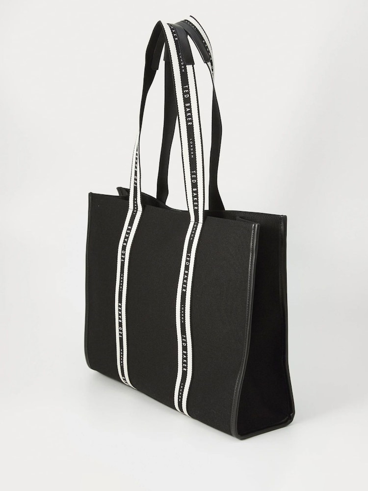 Ted Baker Georjey Branded Webbing Canvas Tote - Larawan 4 ng 4 Ted Baker Georjey Branded Webbing Canvas Tote - Larawan 4 ng 4