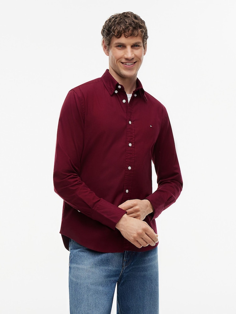 Tommy Hilfiger Red Regular Fit Flex Flannel Shirt - Image 1 of 5 Tommy Hilfiger Red Regular Fit Flex Flannel Shirt - Image 1 of 5