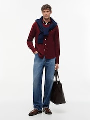 Tommy Hilfiger Red Regular Fit Flex Flannel Shirt - Image 2 of 5