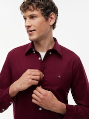 Tommy Hilfiger Red Regular Fit Flex Flannel Shirt - Image 3 of 5