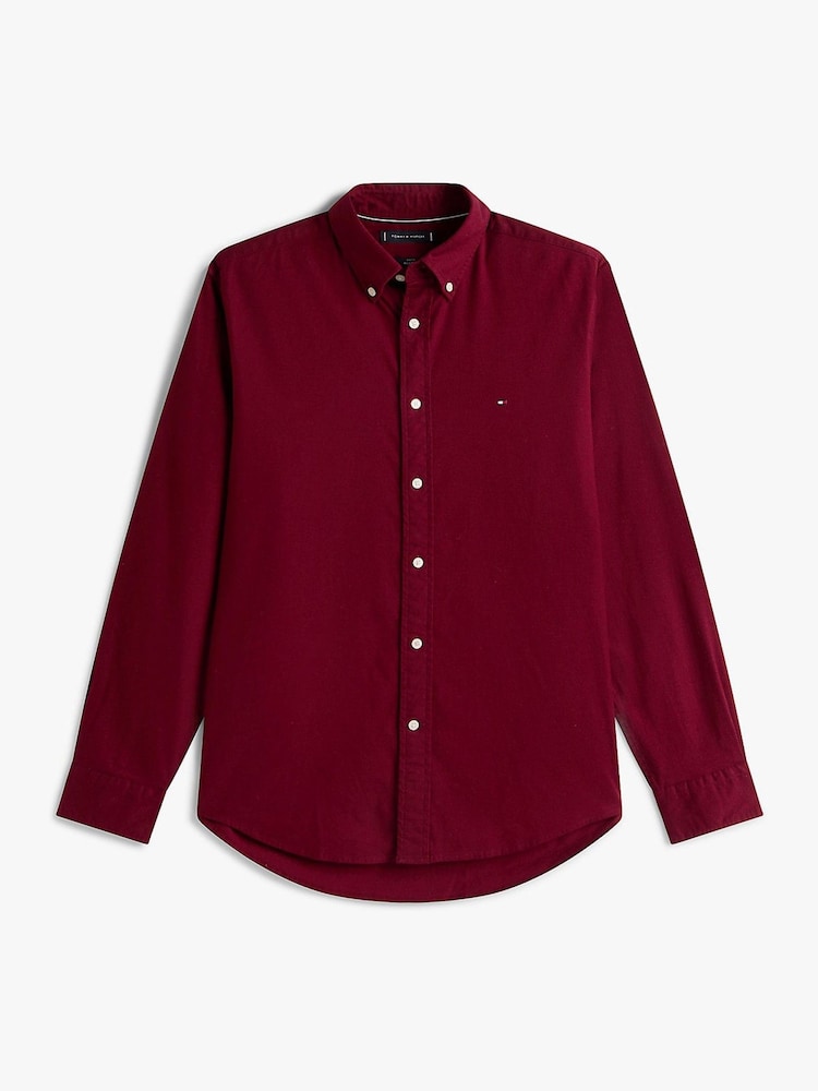 Tommy Hilfiger Red Regular Fit Flex Flannel Shirt - Image 5 of 5 Tommy Hilfiger Red Regular Fit Flex Flannel Shirt - Image 5 of 5