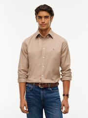 Tommy Hilfiger Brown Regular Fit Flex Flannel Shirt - Image 1 of 6