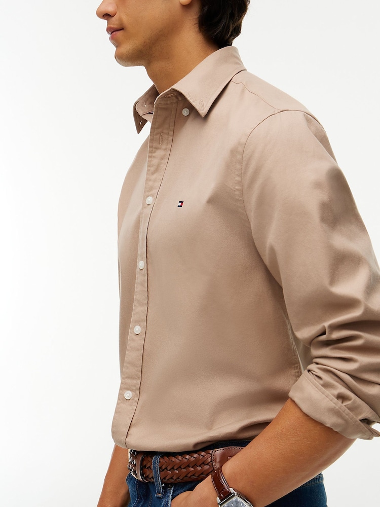 Tommy Hilfiger Brown Regular Fit Flex Flannel Shirt - Image 2 of 6 Tommy Hilfiger Brown Regular Fit Flex Flannel Shirt - Image 2 of 6