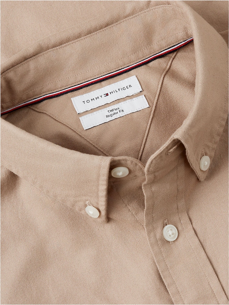 Tommy Hilfiger Brown Regular Fit Flex Flannel Shirt - Image 6 of 6 Tommy Hilfiger Brown Regular Fit Flex Flannel Shirt - Image 6 of 6