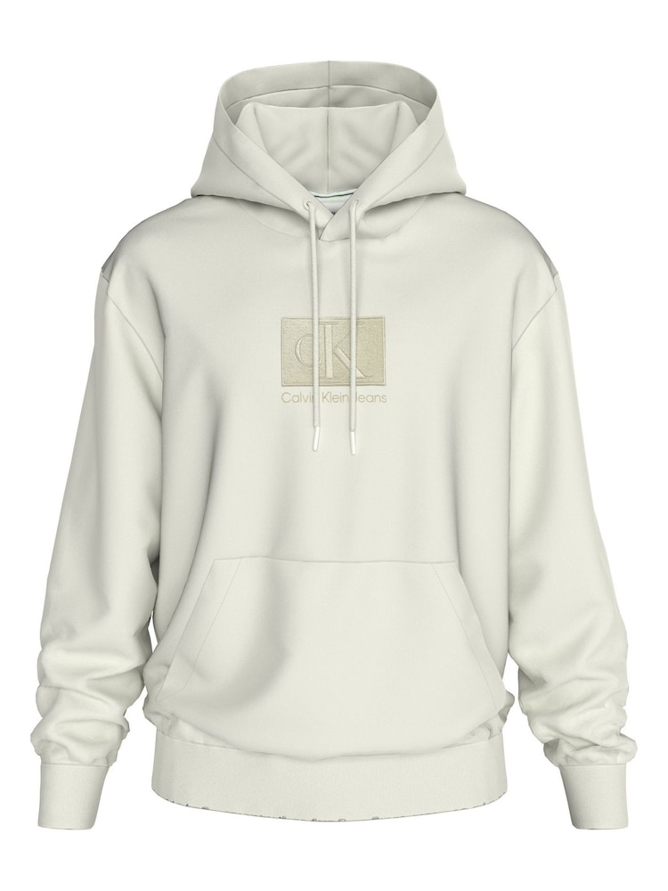 Calvin Klein Green Logo Embroidery Patch Hoodie - Image 1 of 3