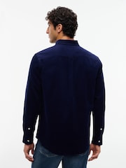Tommy Hilfiger Blue Regular Fit Fine Corduroy Shirt - Image 4 of 5