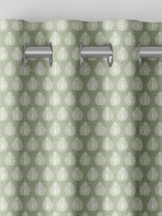 Emily Bond Sage Green Jaipur Made to Measure 100% Cotton Curtains - Image 8 of 9
