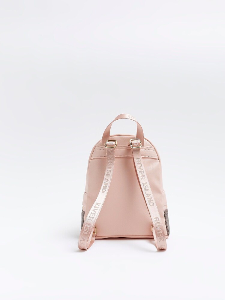 River Island Brown Girls Monogram Backpack - Image 1 of 4